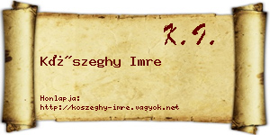 Kőszeghy Imre névjegykártya